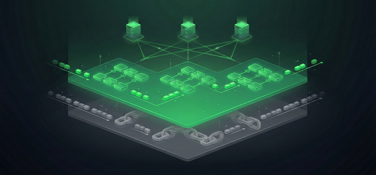 Isometric visualization of eBPF programs attached to the Linux kernel networking stack, bypassing traditional iptables chains