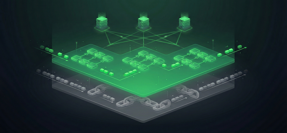 Isometric visualization of eBPF programs attached to the Linux kernel networking stack, bypassing traditional iptables chains